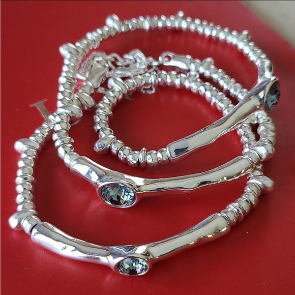 UNO de 50 Bracelet - DELIRIUM - Silver plated with Swarovski Blue Crystals - Picture 3 of 14